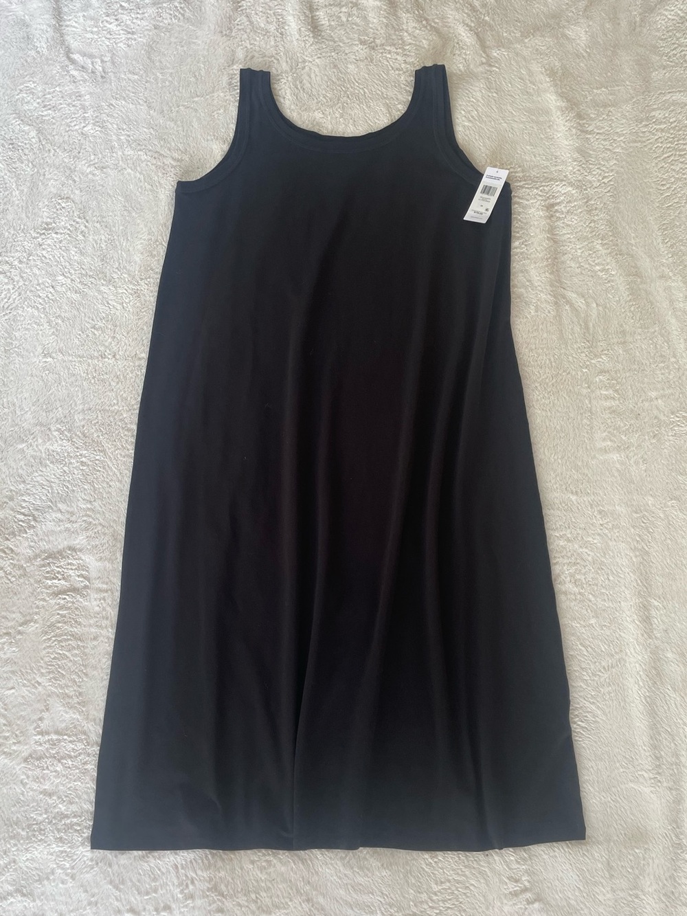 Eileen Fisher Pima Cotton Stretch Jersey Knit Round Neck Tank Dress Size 1X